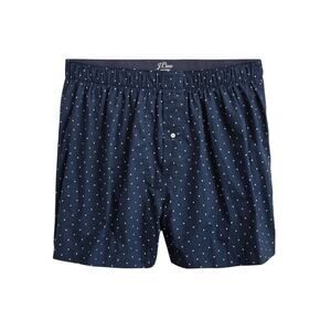 NWT J.Crew Men's Printed Boxers In 100% Cotton Dot Place Navy Chambray Large